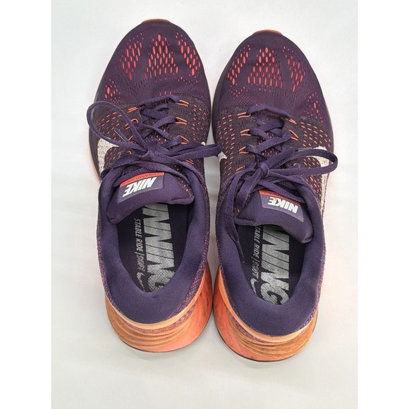 Nike Women LunarGlide 7 Running Shoes Purple Orange Athletic Sneakers 747356-500 - Picture 8 of 11
